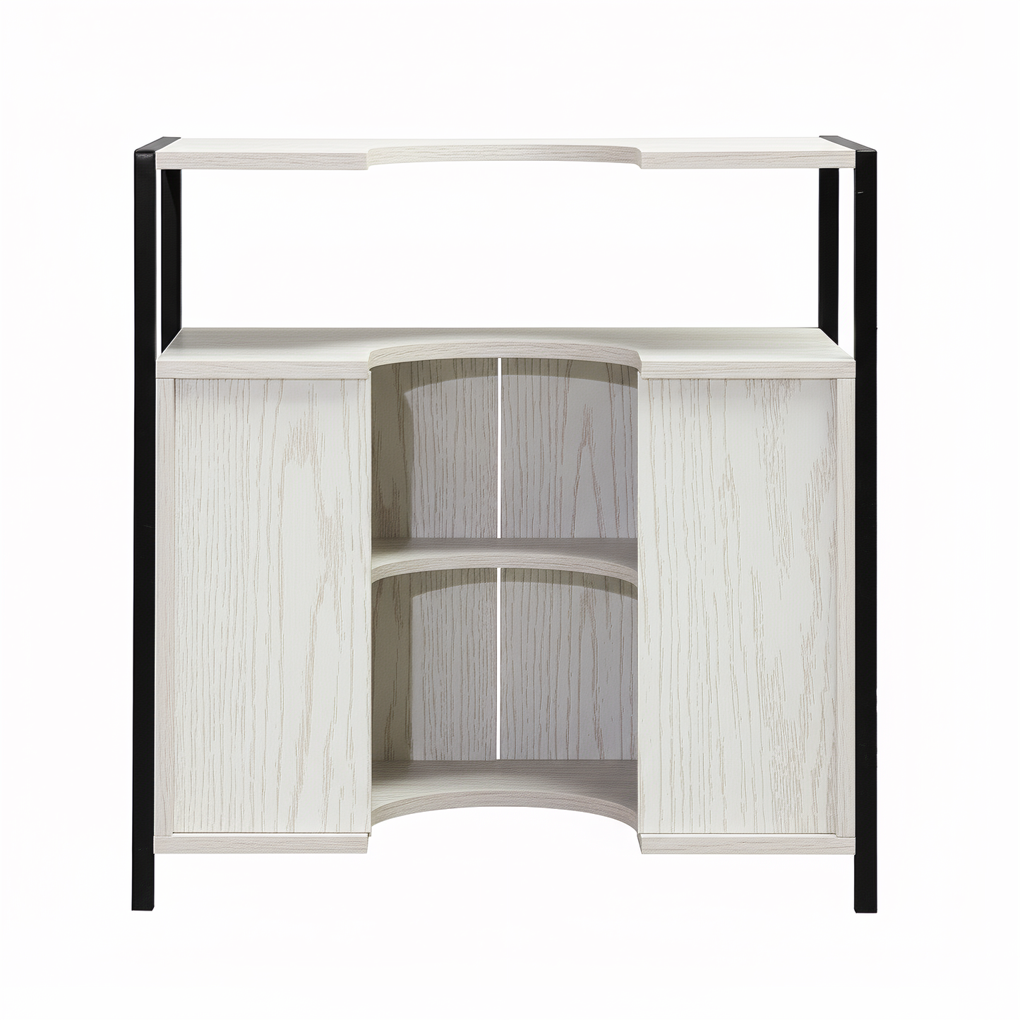 Rivet Underbasin Cabinet - White Wood Effect
