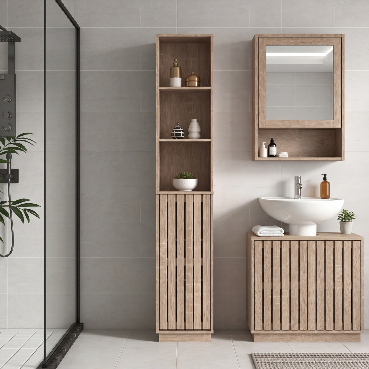 Gaia Tallboy - Natural Oak Effect