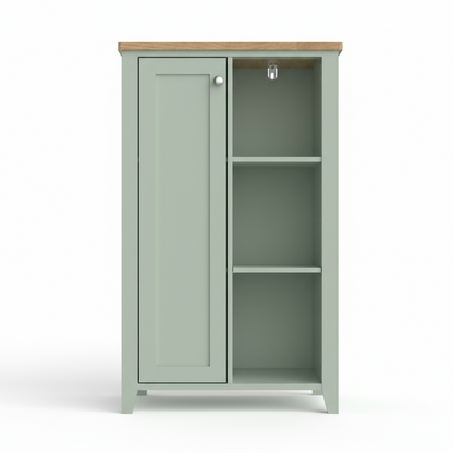 Olivia Console 1 Door with Open Shelf - Sea Foam