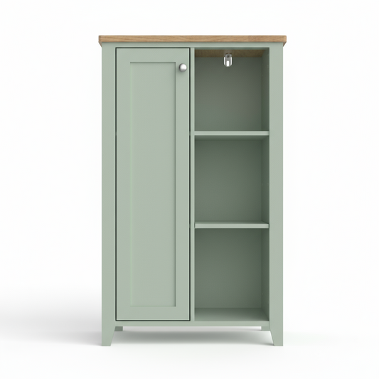Olivia Console 1 Door with Open Shelf - Sea Foam
