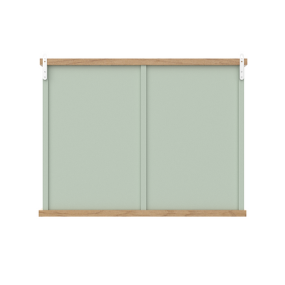 Olivia Single Mirrored Door Cabinet with Open Shelf  - Sea Foam