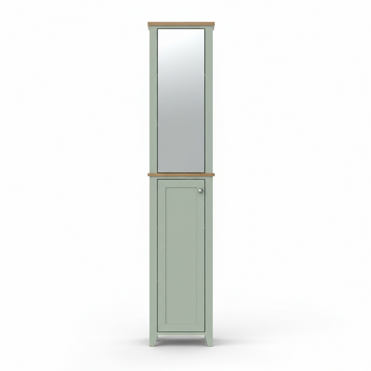Olivia Tallboy with Mirrored Door - Sea Foam