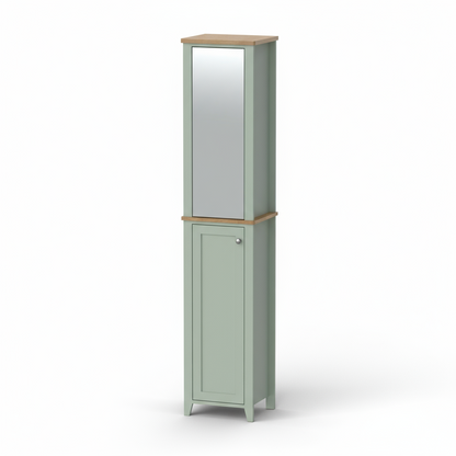 Olivia Tallboy with Mirrored Door - Sea Foam