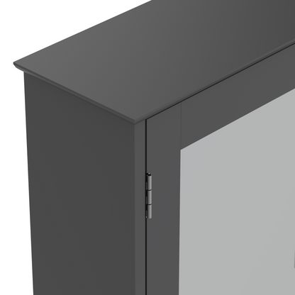 Devon Double Door Mirror Cabinet - Grey
