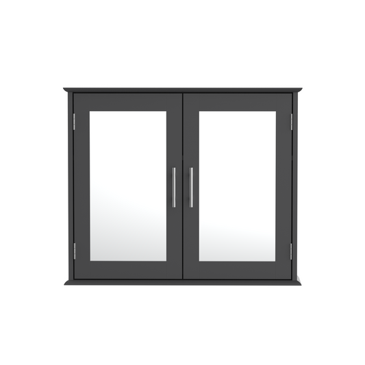 Devon Double Door Mirror Cabinet - Grey