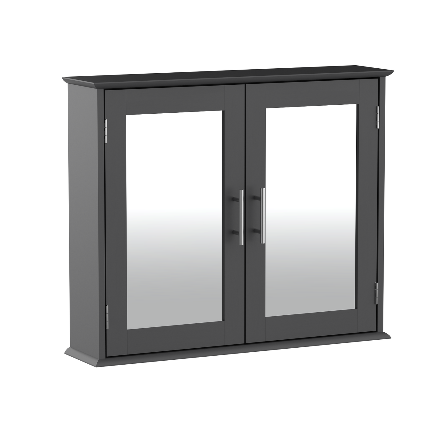 Devon Double Door Mirror Cabinet - Grey