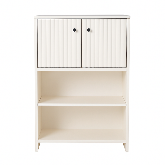 Alice two door open shelf unit