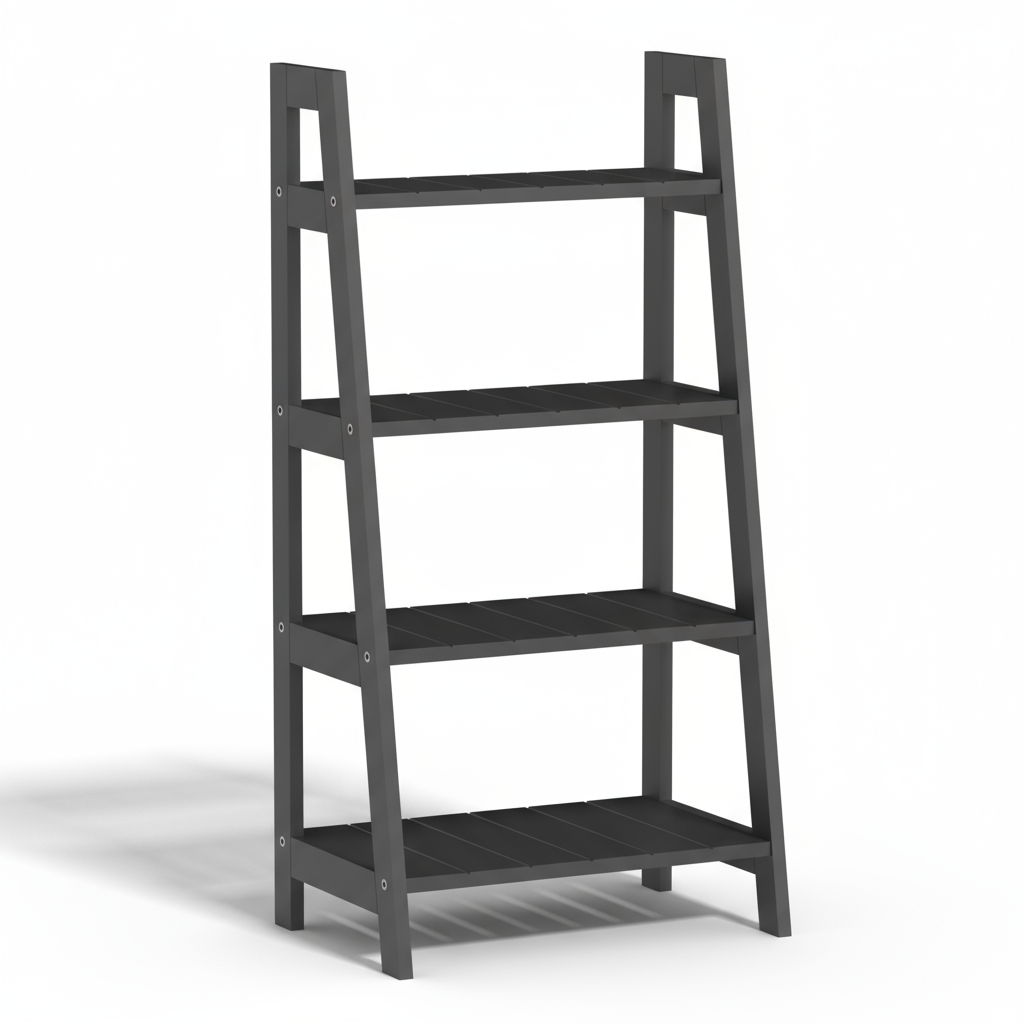 Devon 4 Tier Shelf Unit - Grey