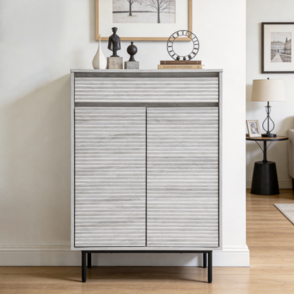 Cavin Shoe Cabinet 2 Door 1 Drawer - Light Wood Effect