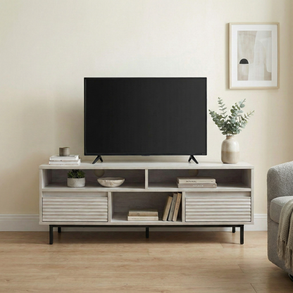 Cavin TV Cabinet with 2 Drawer - Light Oak Effect