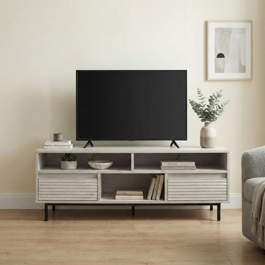 Cavin TV Cabinet with 2 Drawer - Light Oak Effect