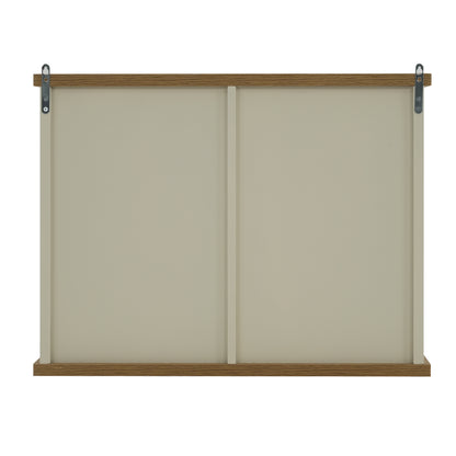 Olivia Single Mirrored Door Cabinet with Open Shelf - Ivory