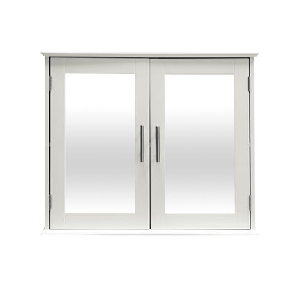 Devon Double Door Mirror Cabinet - White