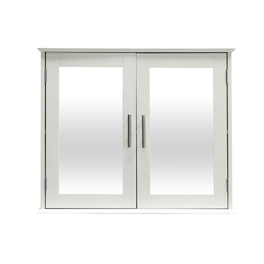 Devon Double Door Mirror Cabinet - White