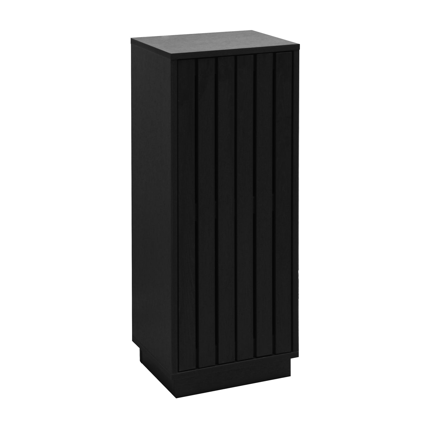 Gaia Single Door Floor Cabinet - Black Wood Effect