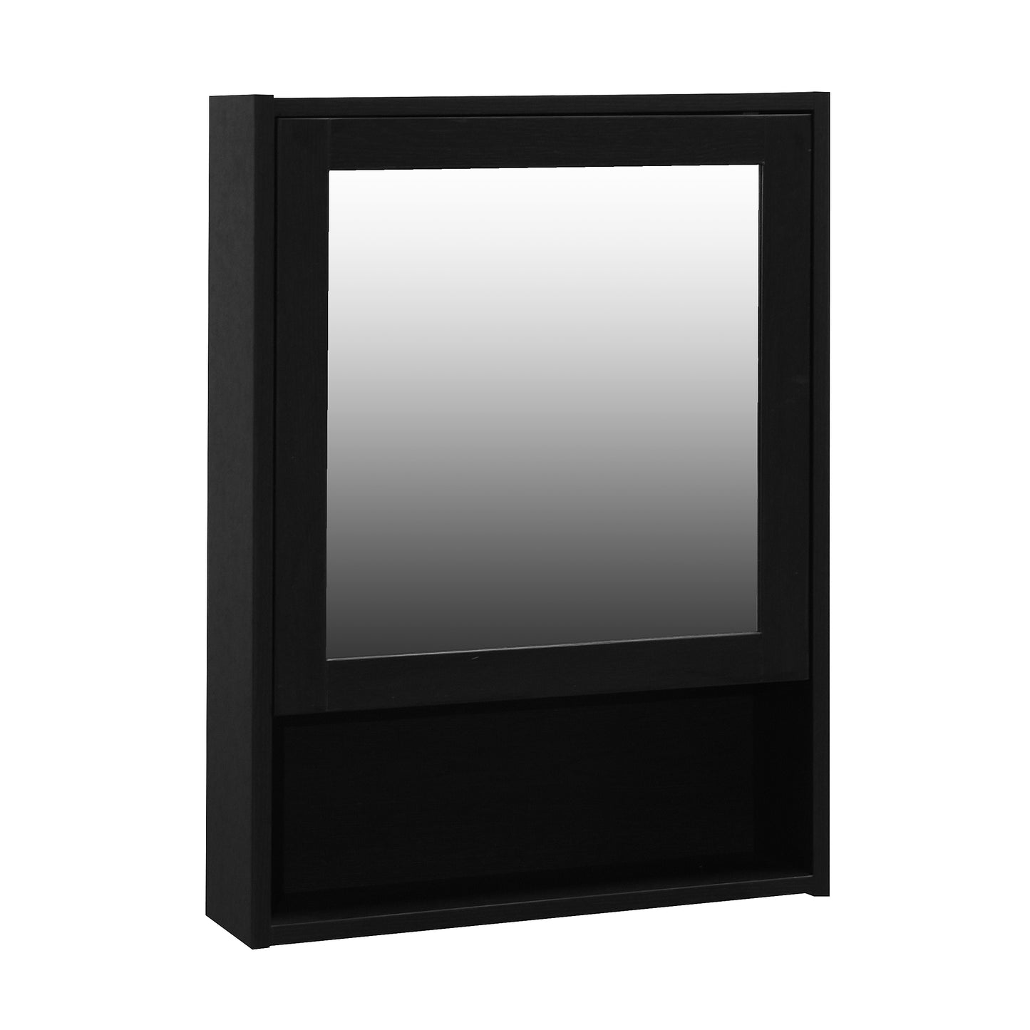 Gaia Single Door Mirror Cabinet - Black oak effect