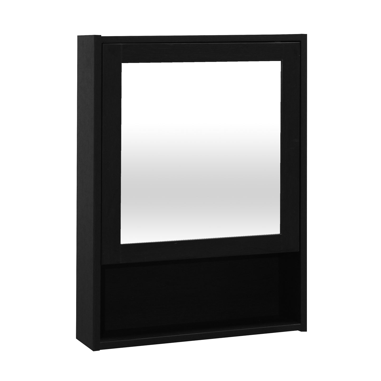 Gaia Single Door Mirror Cabinet - Black oak effect
