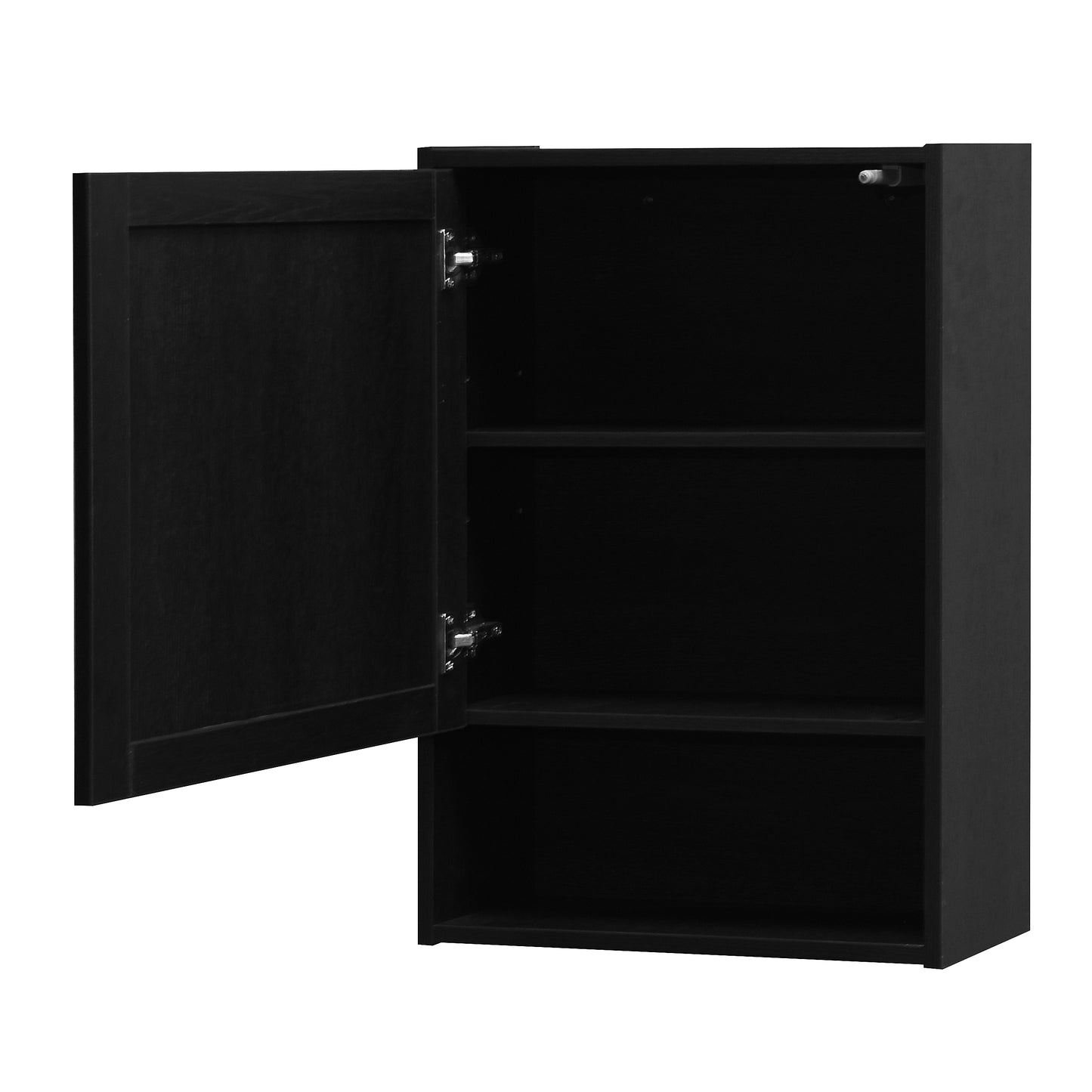 Gaia Single Door Mirror Cabinet - Black oak effect