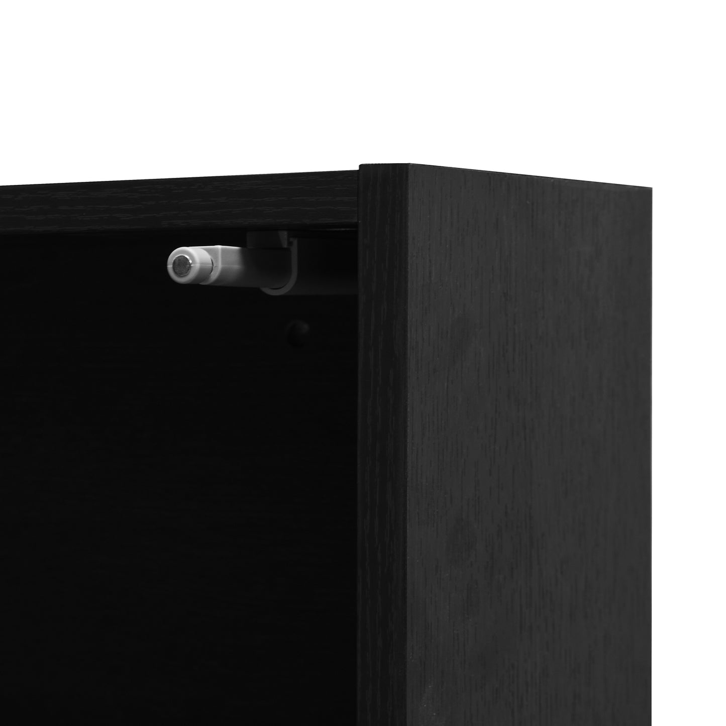 Gaia Single Door Mirror Cabinet - Black oak effect