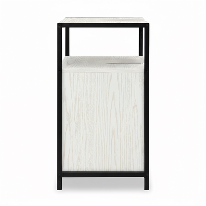 Rivet Underbasin Cabinet - White Wood Effect