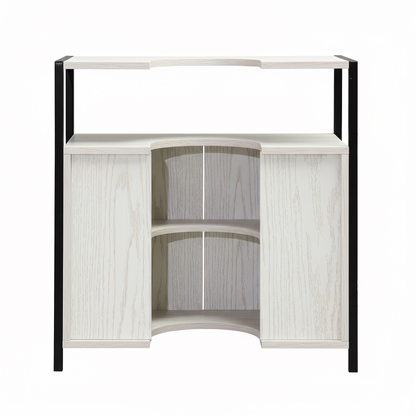 Rivet Underbasin Cabinet - White Wood Effect