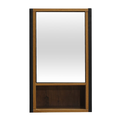 Rivet Mirror Cabinet - Wood Effect