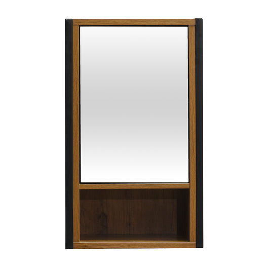 Rivet Mirror Cabinet - wood effect