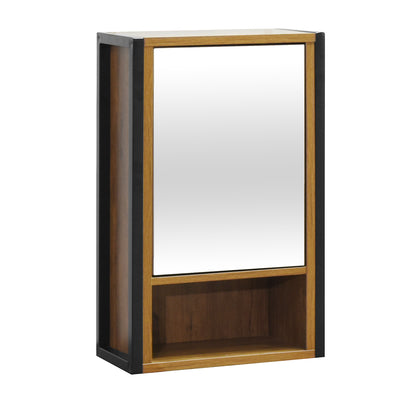 Rivet Mirror Cabinet - Wood Effect
