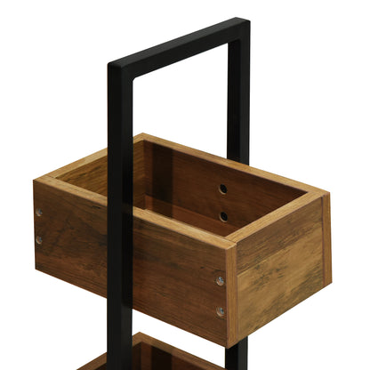 Rivet 3 Tier Caddy - Wood Effect