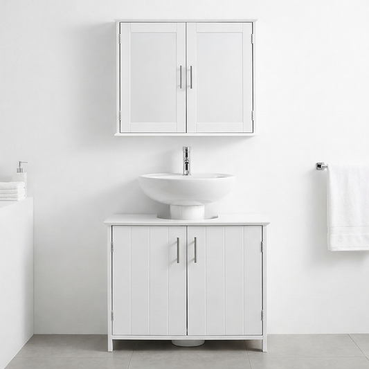 Devon Underbasin Cabinet - White