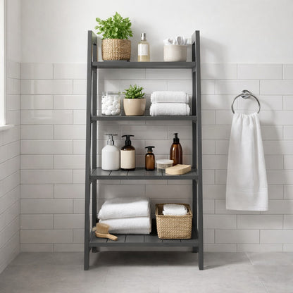 Devon 4 Tier Shelf Unit - Grey