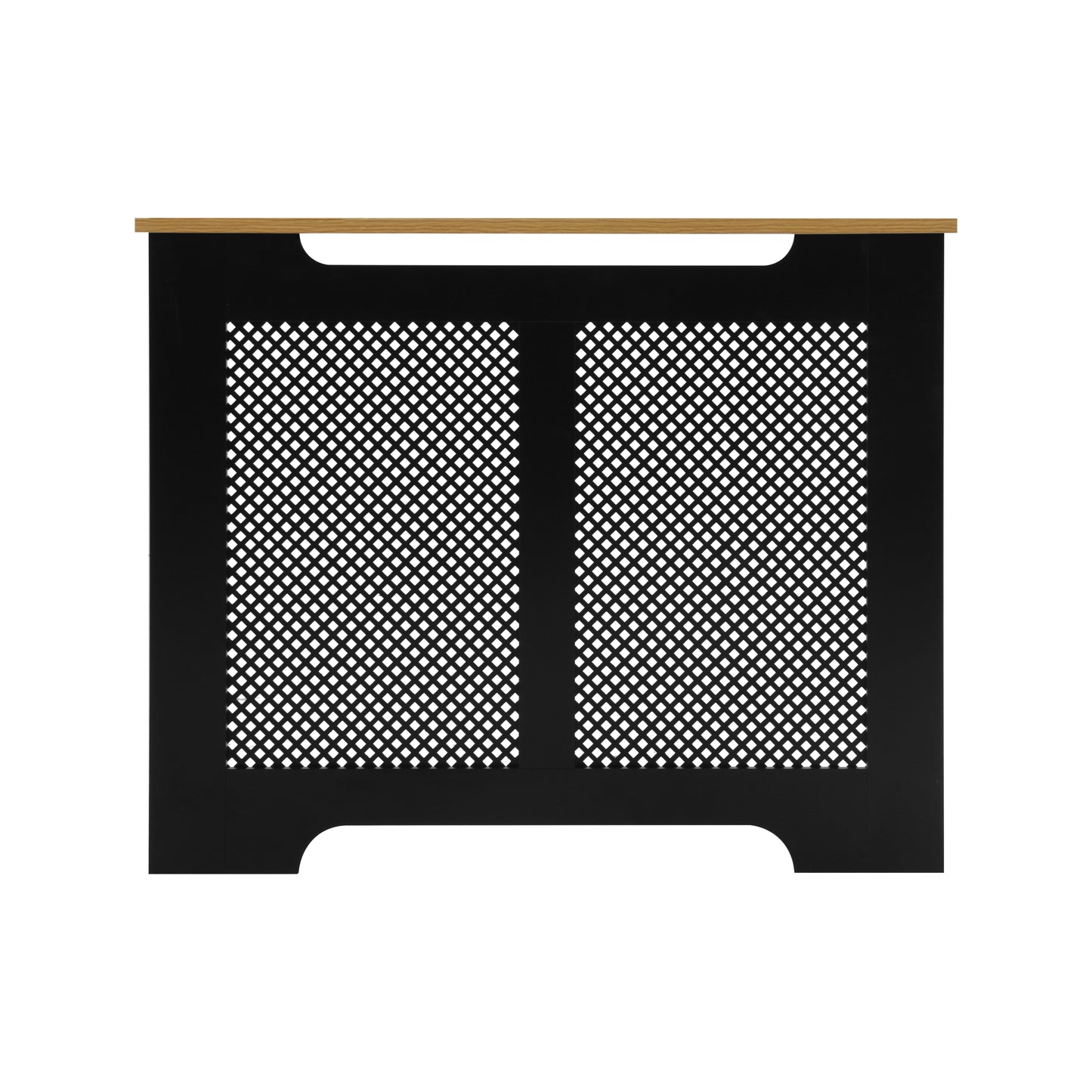 Eleanor Radiator Cover Medium - Black and Oak Effect Top