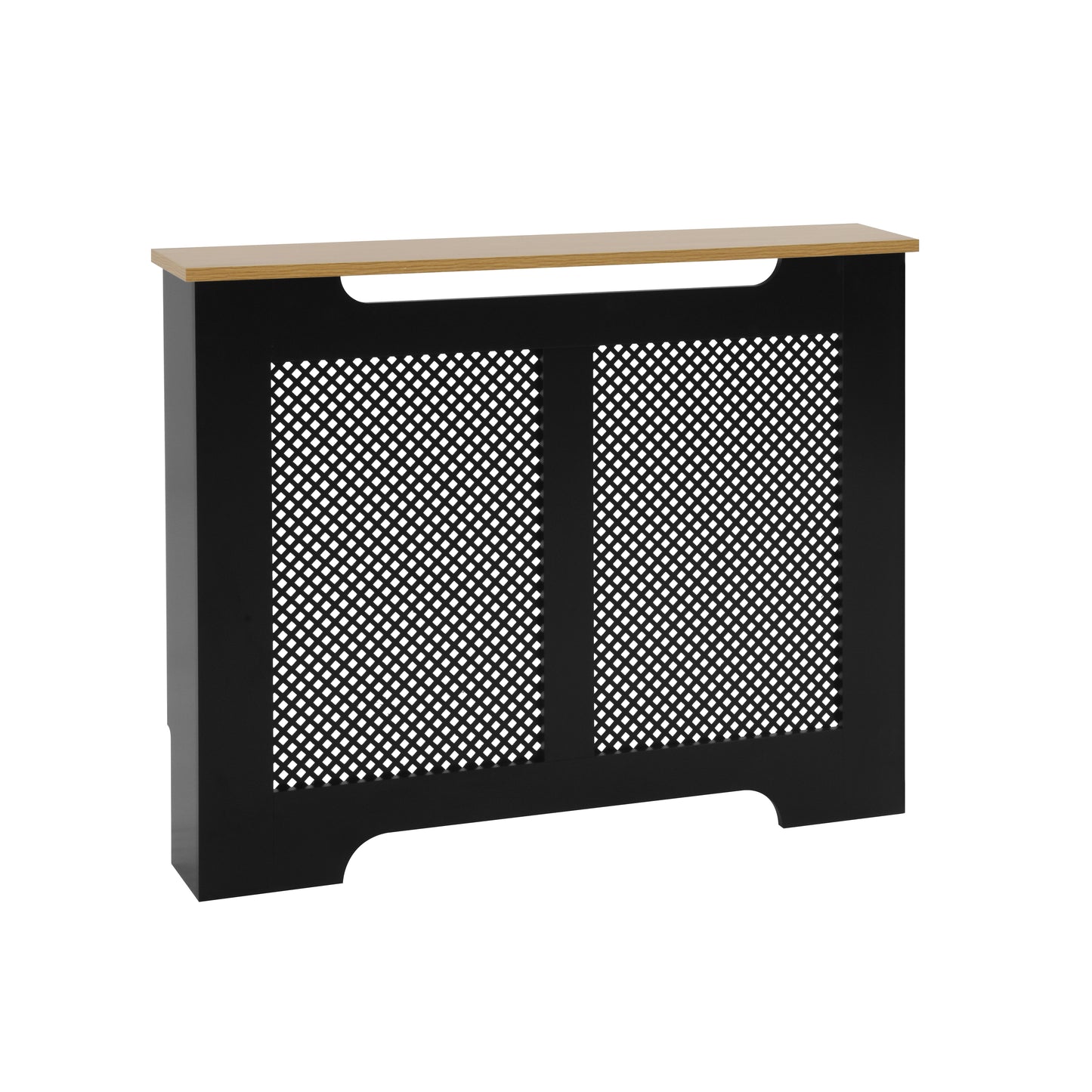 Eleanor Radiator Cover Medium - Black and Oak Effect Top