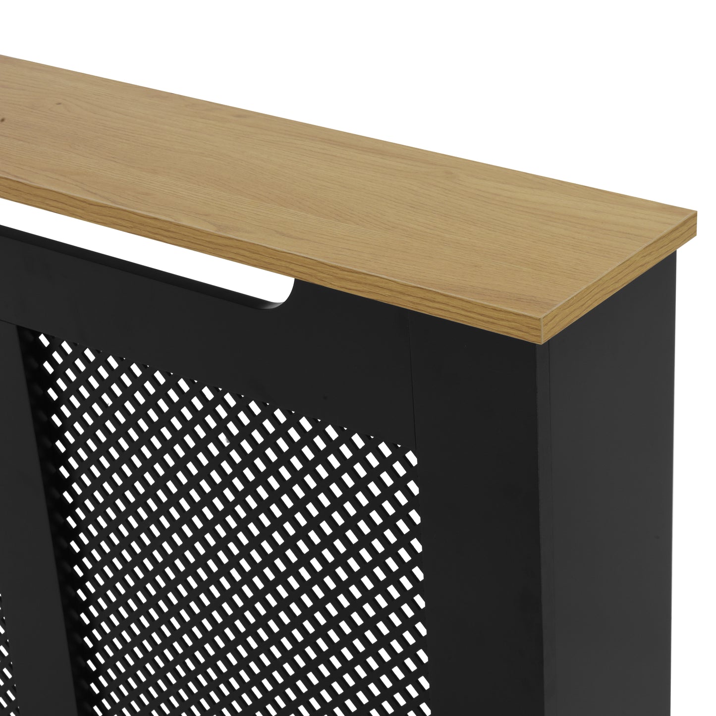 Eleanor Radiator Cover Medium - Black and Oak Effect Top