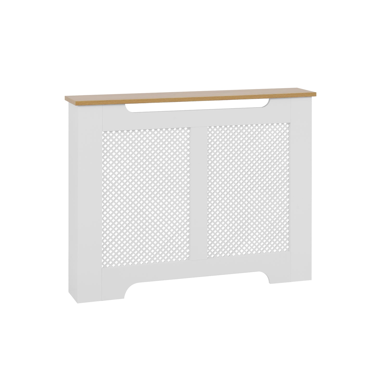 Eleanor Radiator Cover Medium - White and Oak Effect Top