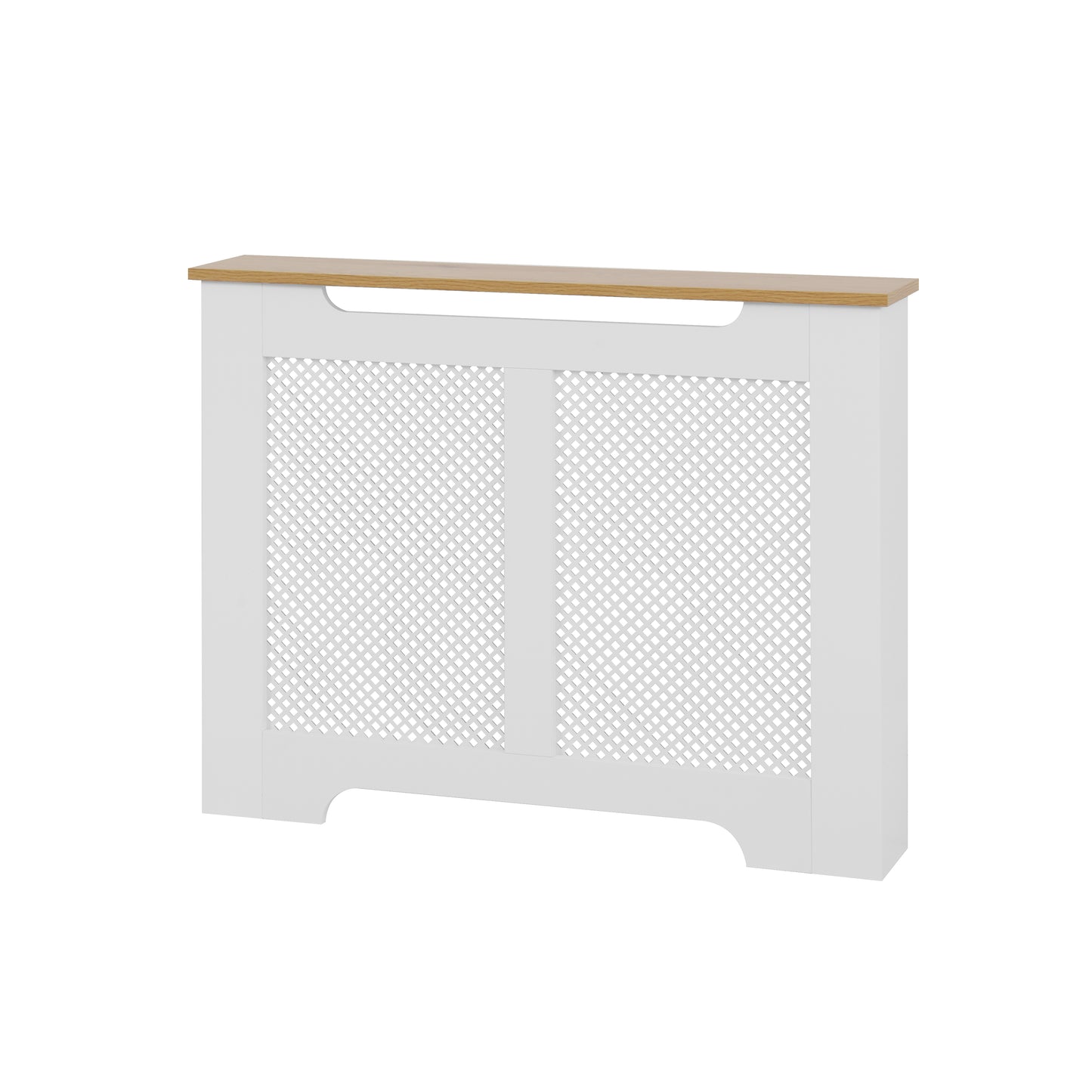 Eleanor Radiator Cover Medium - White and Oak Effect Top