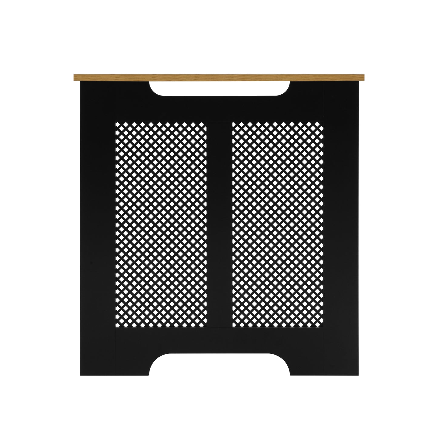 Eleanor Radiator Cover  Small - Black and Oak Effect Top