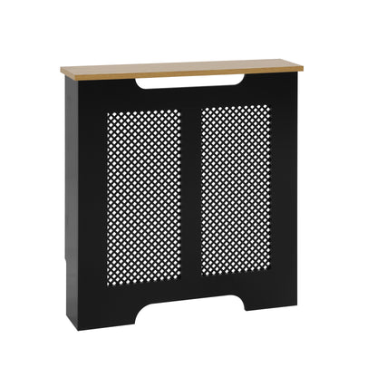 Eleanor Radiator Cover  Small - Black and Oak Effect Top