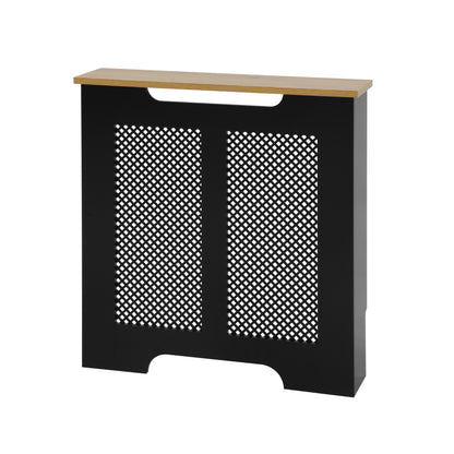 Eleanor Radiator Cover  Small - Black and Oak Effect Top