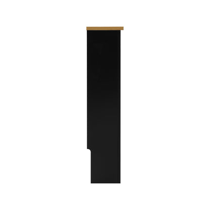 Eleanor Radiator Cover  Small - Black and Oak Effect Top