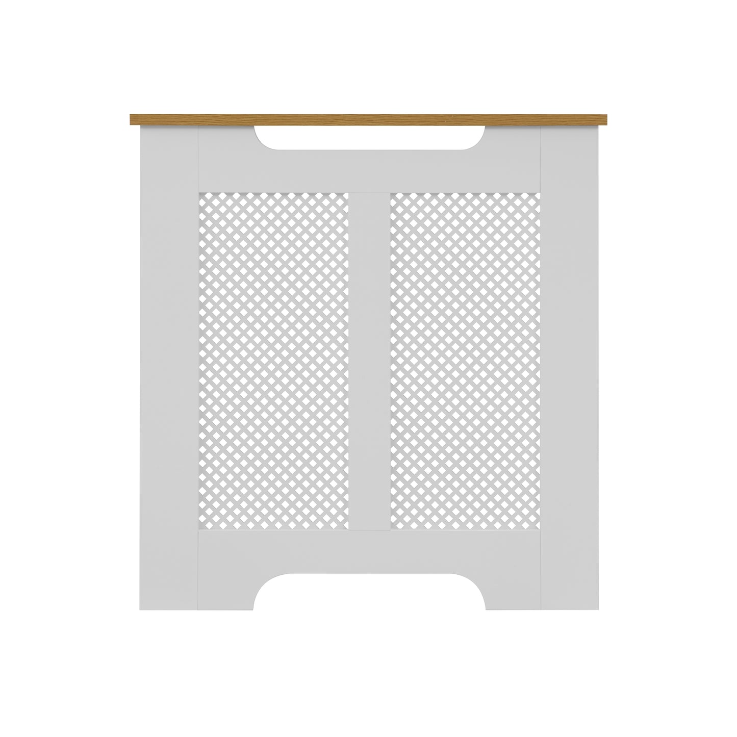 Eleanor Radiator Cover  Small - White and Oak Effect Top