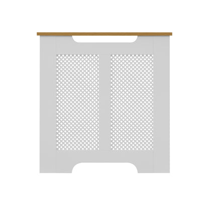 Eleanor Radiator Cover  Small - White and Oak Effect Top