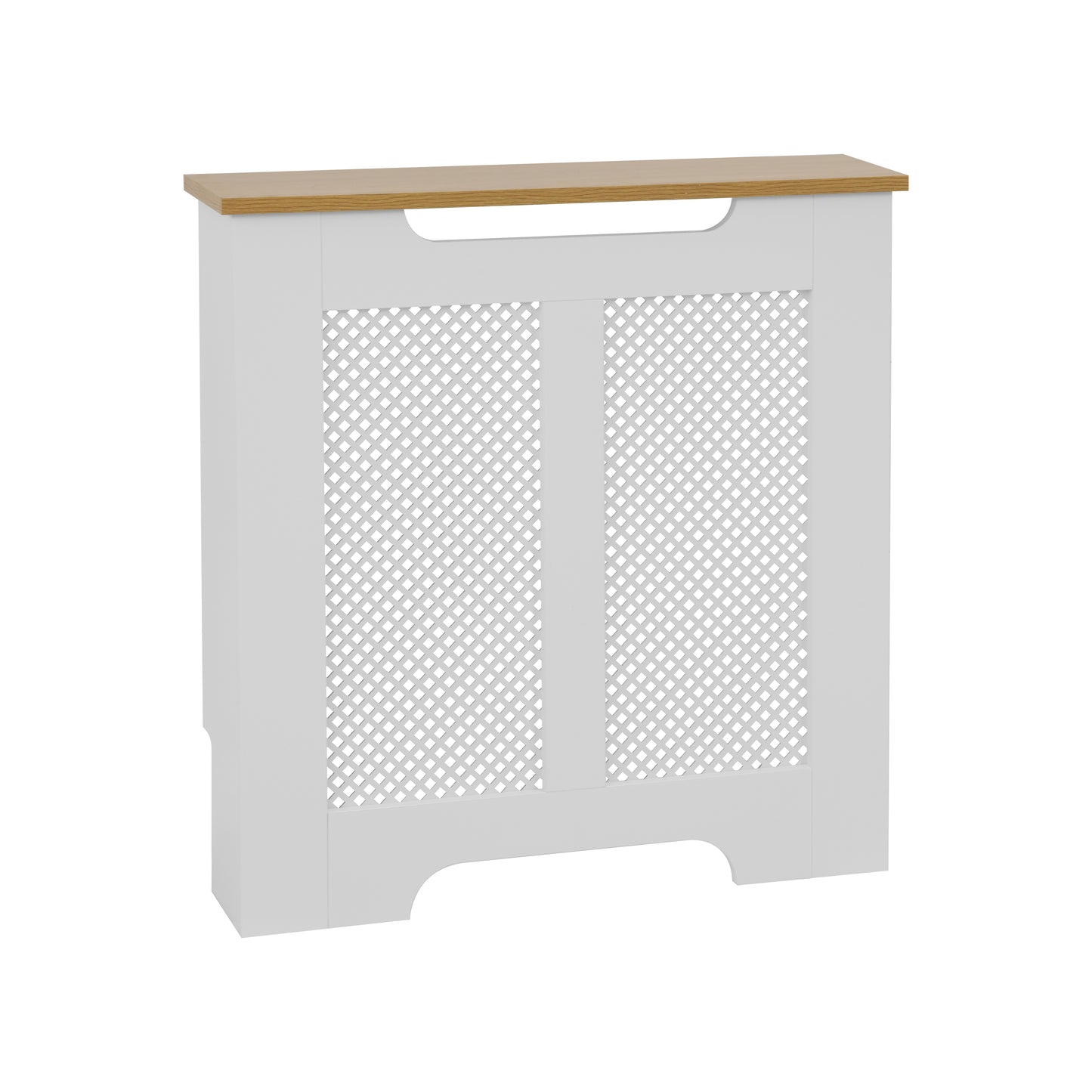 Eleanor Radiator Cover  Small - White and Oak Effect Top