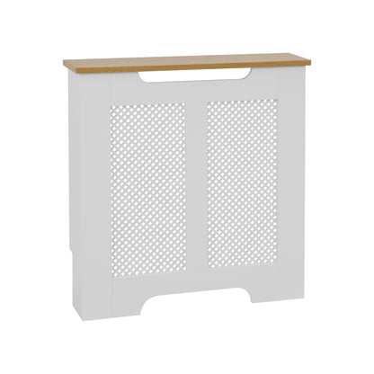 Eleanor Radiator Cover  Small - White and Oak Effect Top