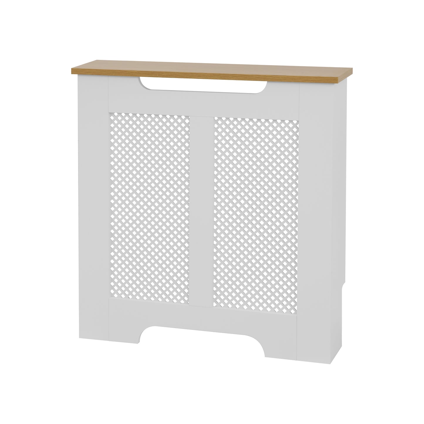 Eleanor Radiator Cover  Small - White and Oak Effect Top