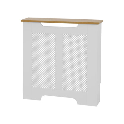 Eleanor Radiator Cover  Small - White and Oak Effect Top
