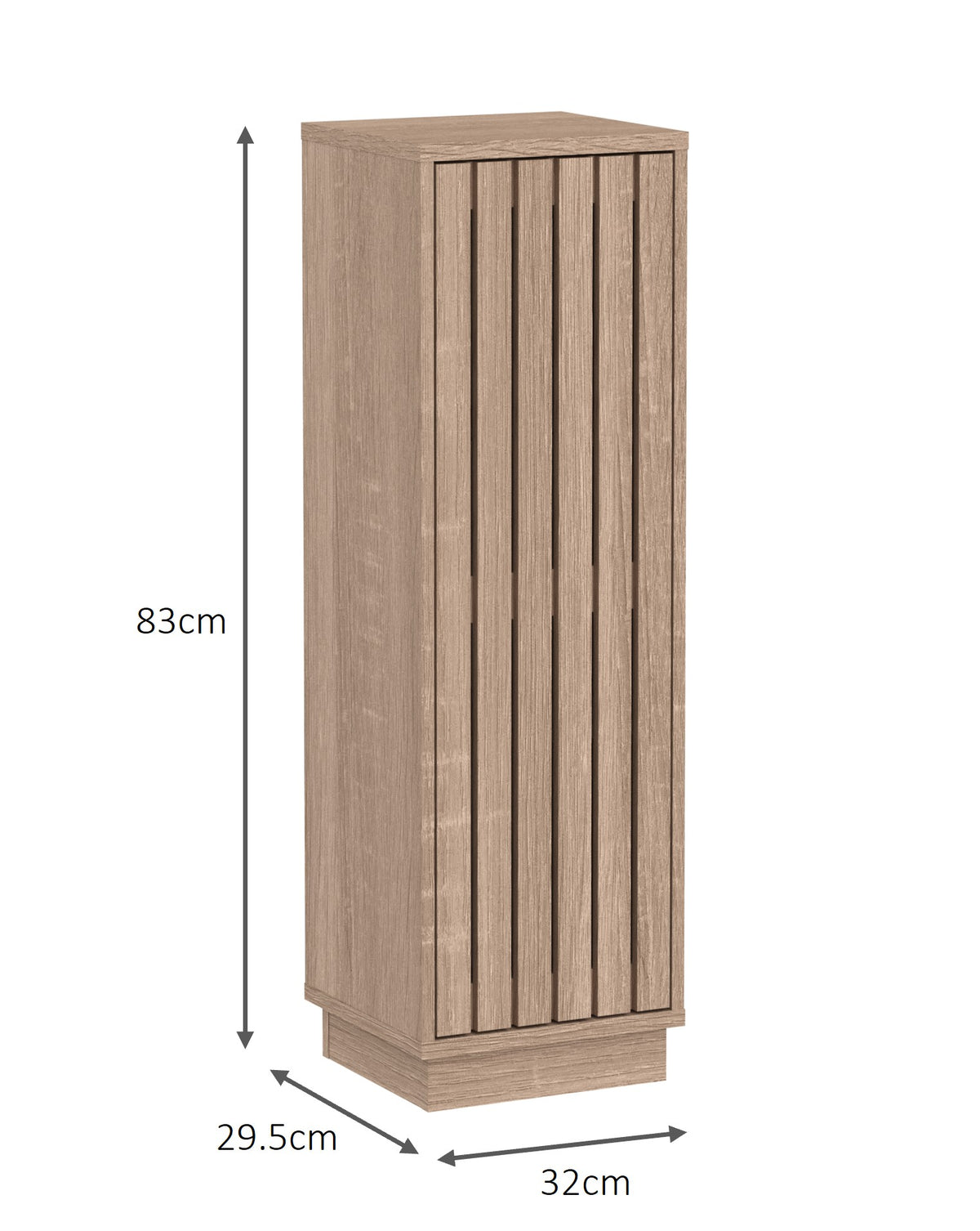 Gaia Single Door Floor Cabinet - Natural Oak Effect