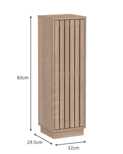 Gaia Single Door Floor Cabinet - Natural Oak Effect