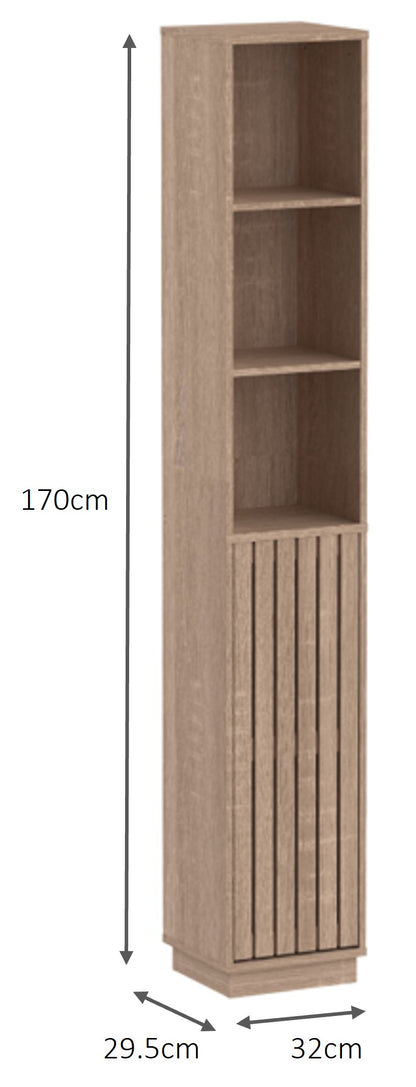 Gaia Tallboy Cabinet - Natural Oak Effect