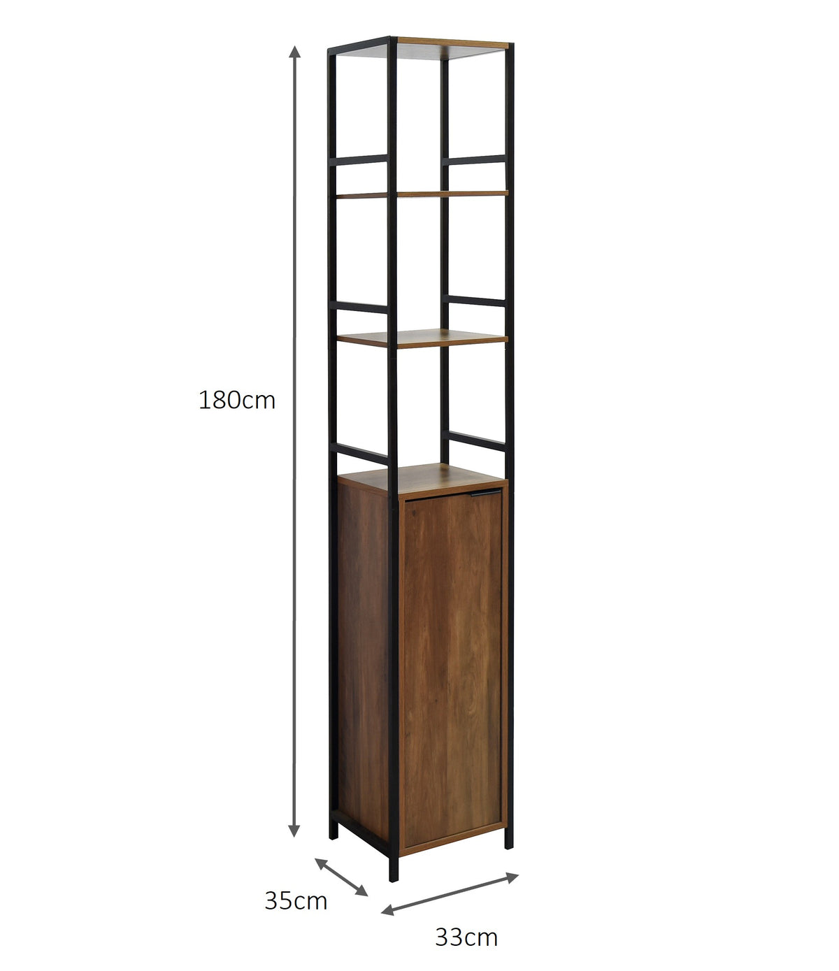Rivet Tall Boy - Wood Effect